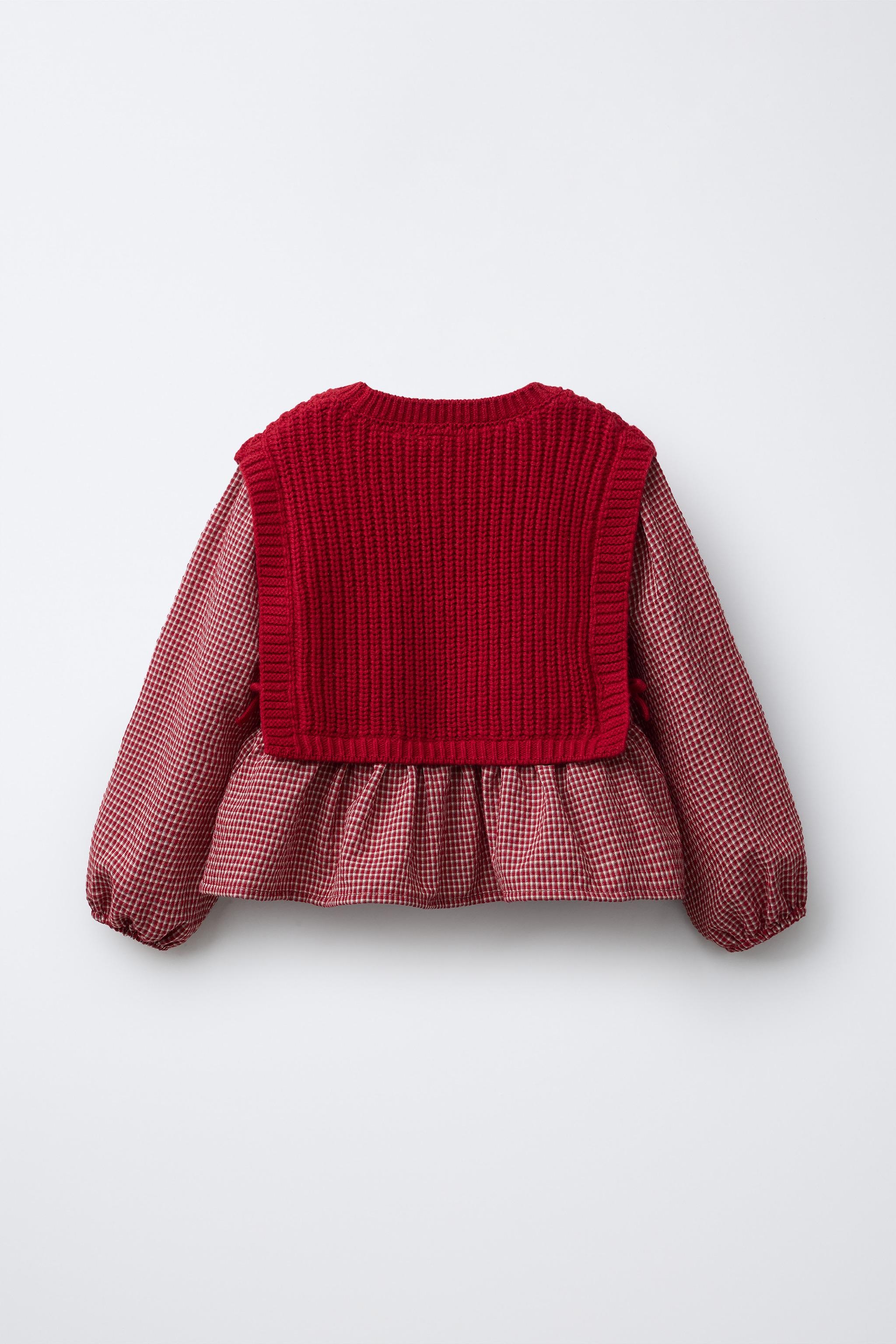 KNIT VEST WITH WOOL AND EMBROIDERED SHIRT